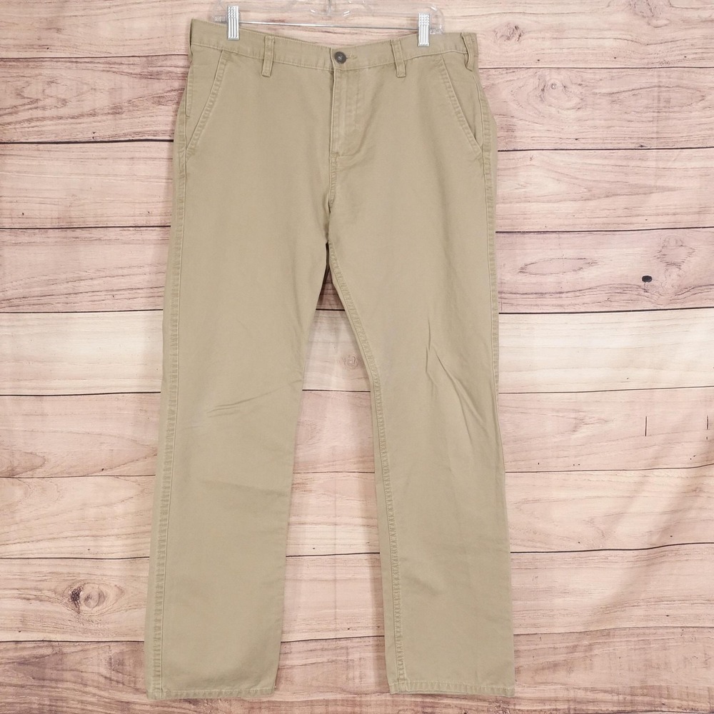 Gap Khaki Pants Mens 35x32 Beige Regular Fit Straight Leg Chinos